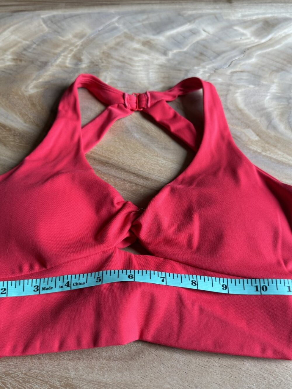 Red Crossover Strap Sports Bra and High Rise Legging Set Size XS - Picture 3 of 8